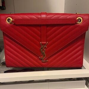 Yves Saint Laurent Scarlet Quilted Shoulder Bag